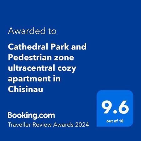 Cathedral Park And Pedestrian Zone Ultracentral Cozy Apartment In Chisinau Ngoại thất bức ảnh